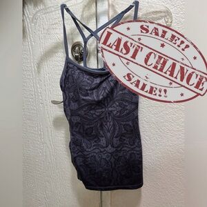 Athleta Women’s S Sports Bra Tank Smokey Purple Patterned Camisole